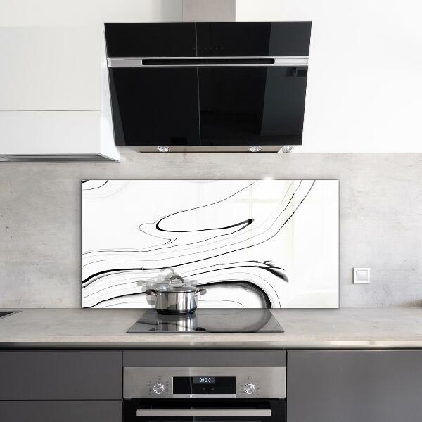 Hob splashback White marble structure