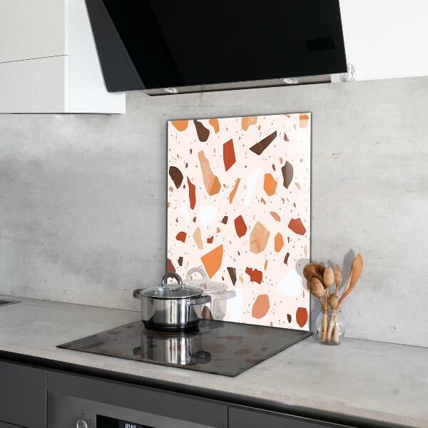 Kitchen glass panel Terrazzo terrazzo stone