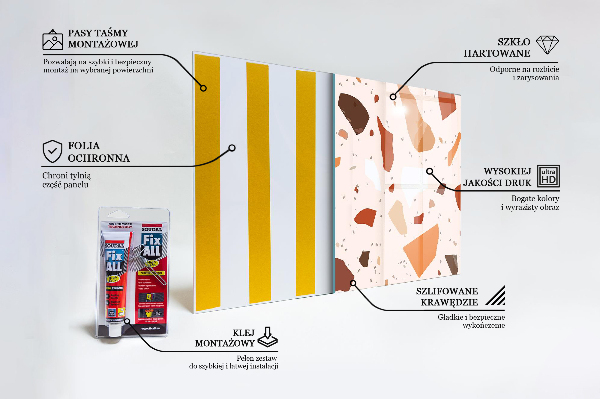 Kitchen glass panel Terrazzo terrazzo stone