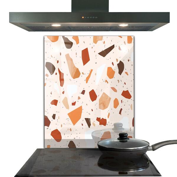 Kitchen glass panel Terrazzo terrazzo stone