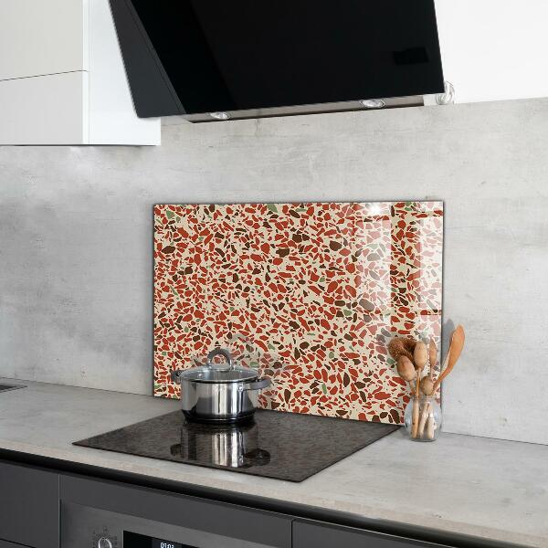 Kitchen glass panel Terrazzo stone structure