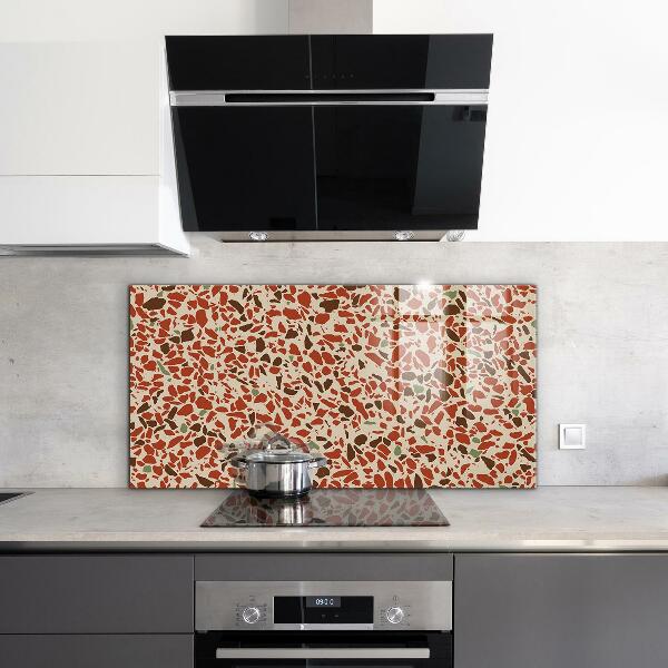 Kitchen glass panel Terrazzo stone structure