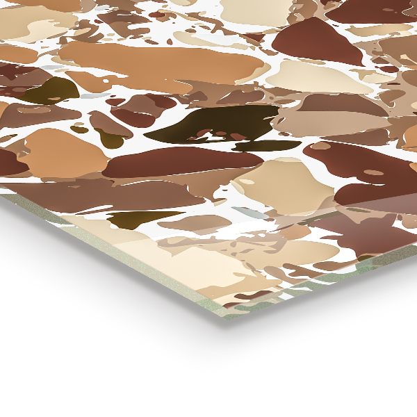 Kitchen glass panel Terrazzo natural stone