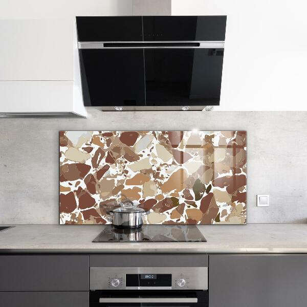 Kitchen glass panel Terrazzo natural stone