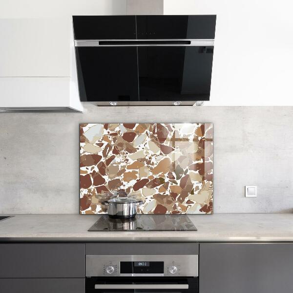 Kitchen glass panel Terrazzo natural stone