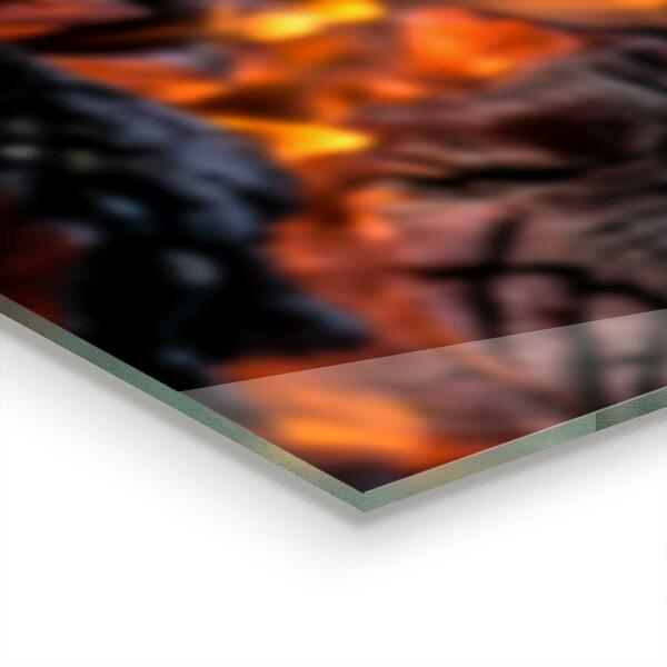 Oven splashback Burning bonfire fire