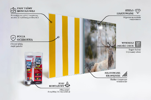 Kitchen wall panels Deer wildlife