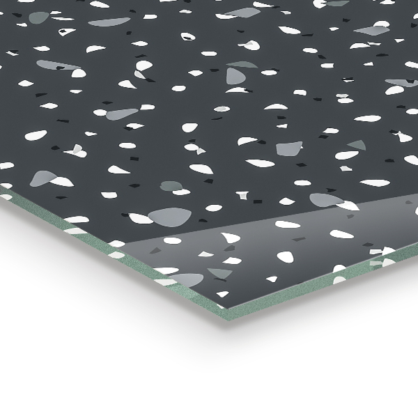 Kitchen glass panel Terrazzo stone texture