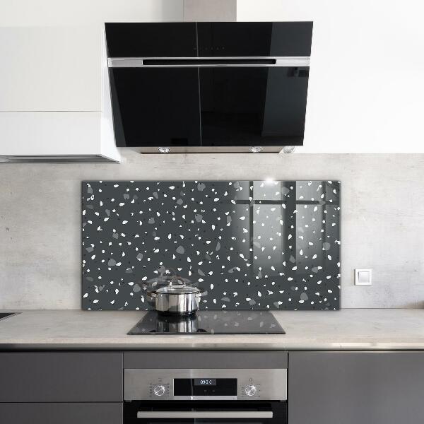 Kitchen glass panel Terrazzo stone texture