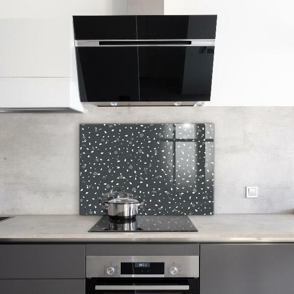 Kitchen glass panel Terrazzo stone texture