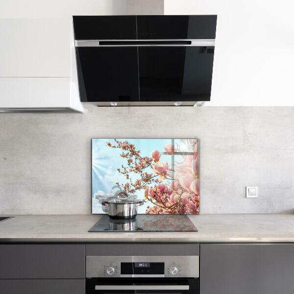 Kitchen wall panels Blooming magnolia
