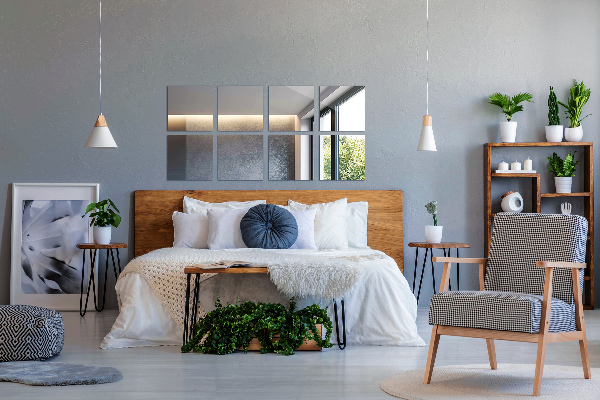 Mirror tiles for the wall 6 pcs 7x7 in (6 pcs 16x16 cm)