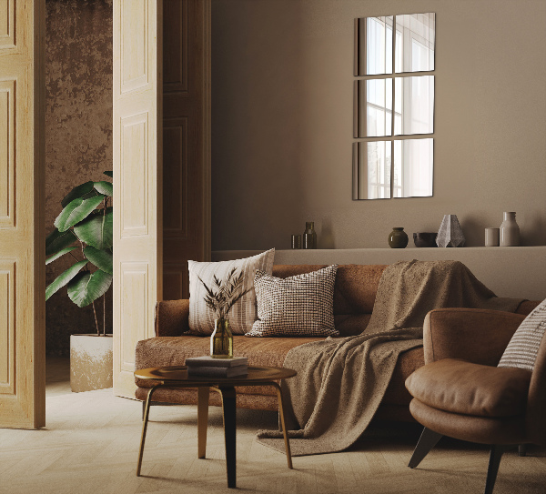 Self adhesive mirror tiles 6 pcs 12x8 in (6 pcs 30x20 cm)