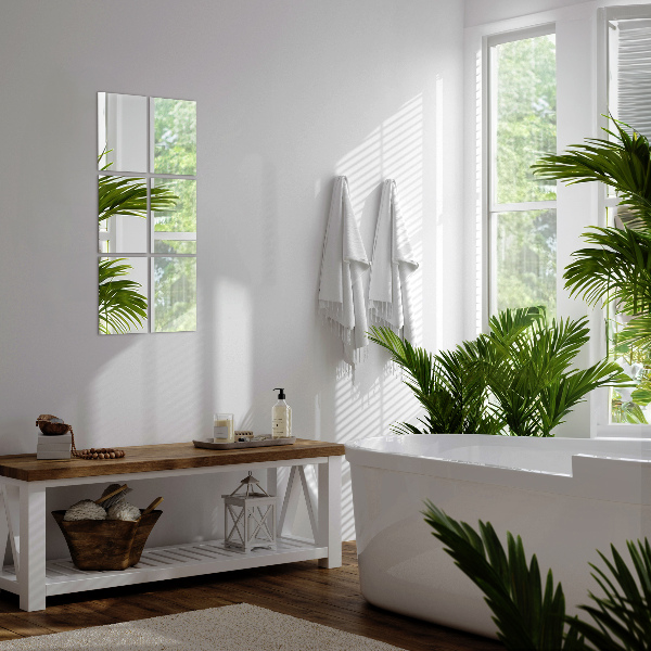 Self adhesive mirror tiles 6 pcs 12x8 in (6 pcs 30x20 cm)