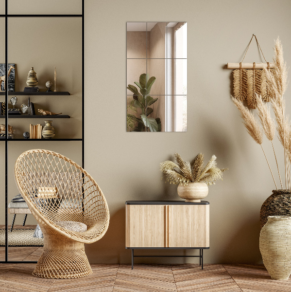 Self adhesive mirror tiles 6 pcs 12x8 in (6 pcs 30x20 cm)