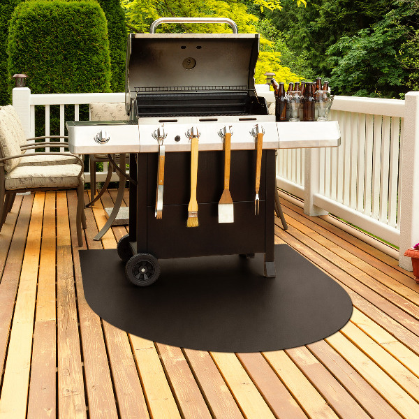 Semi-oval metal sheet barbecue grill 39x39 in (100x100 cm)