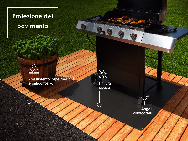 Rectangular stainless steel grill mat 39x31 inches