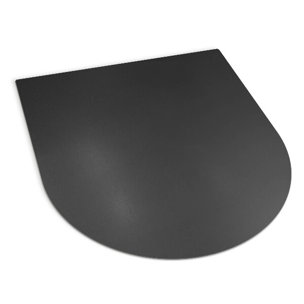 Semi-circular black steel hearth plate for fireplace 31x27 in (80x70 cm)