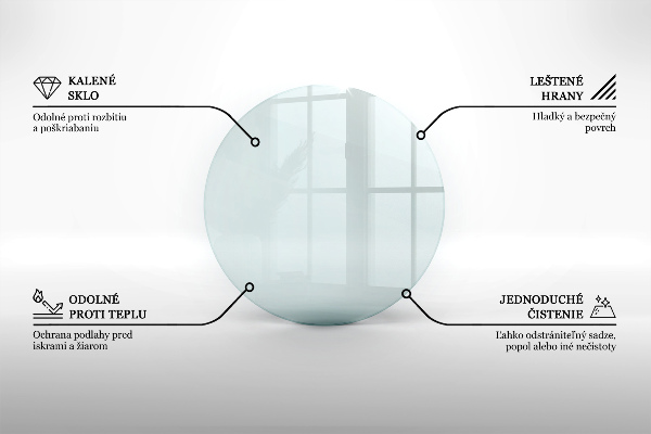 Corner glass hearth fi39 in (100 cm)