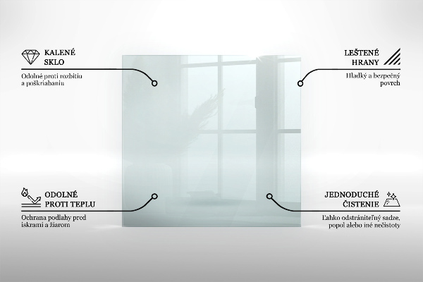 Glass hearth 47x24 in (120x60 cm)