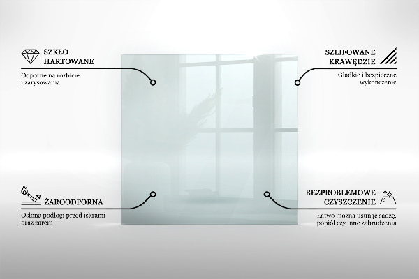 Glass wood burner hearth 55x28 in (140x70 cm)