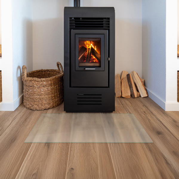 Rectangular translucent glass hearth 39x19 in (100x50 cm)