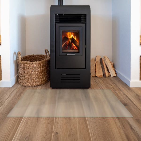 Rectangular translucent glass hearth 55x27 in (140x70 cm)