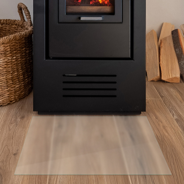 Rectangular translucent glass hearth 23x15 in (60x40 cm)