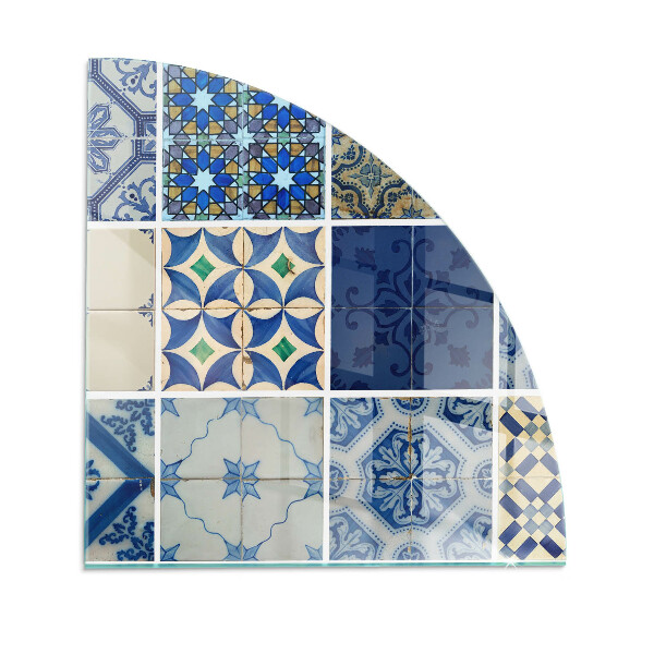 Quarter-circle toughened glass hearths Ceramic tile patterns