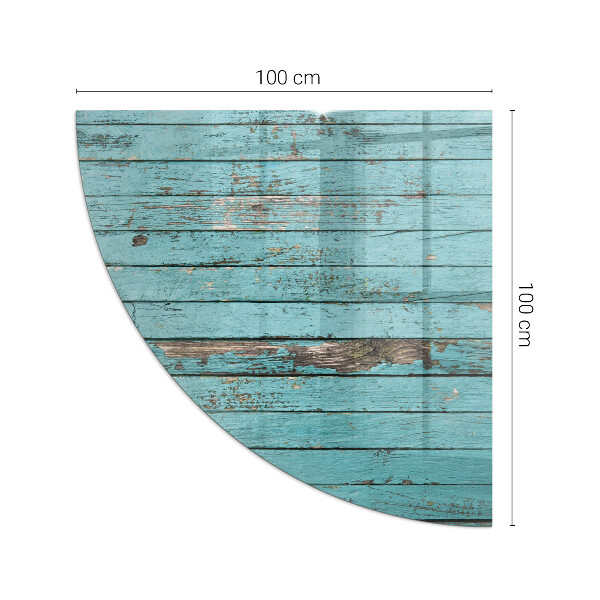 Quarter-circle glass hearth plate Rustic style boards
