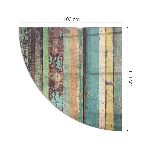 Quarter-circle toughened glass hearths Boards in different shades