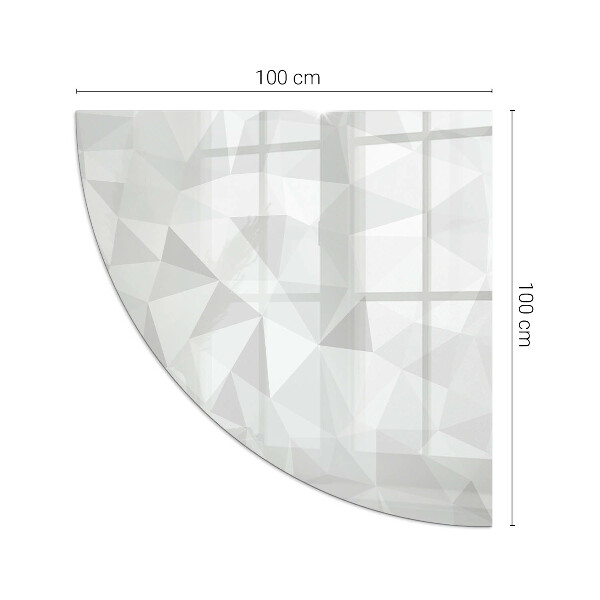 Quarter-circle toughened glass hearths Abstract geometric pattern