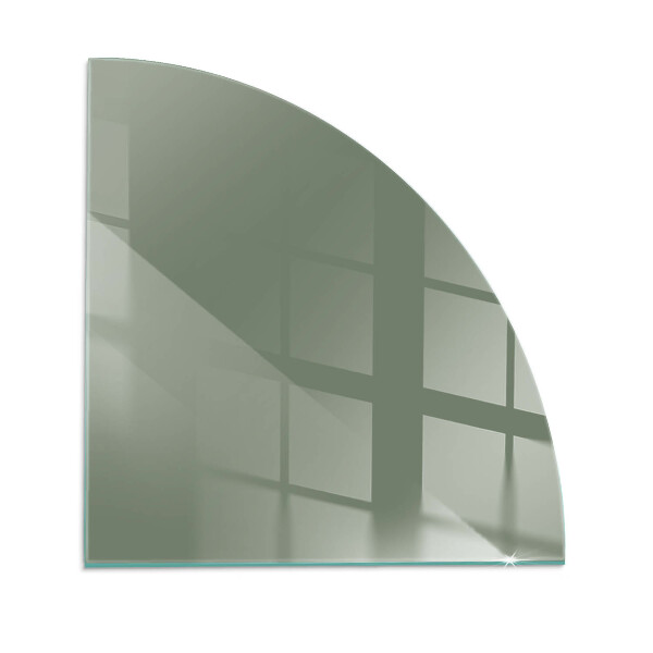 Quarter-circle toughened glass hearths Olive color