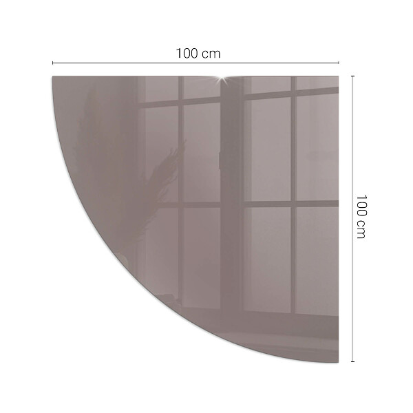Quarter-circle tempered glass hearth Color Beige