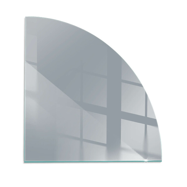 Quarter-circle glass hearth plate Color Gray
