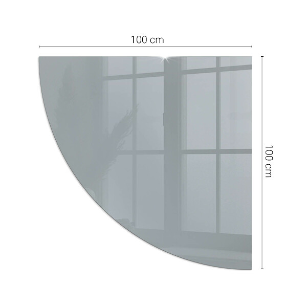 Quarter-circle glass hearth plate Color Gray