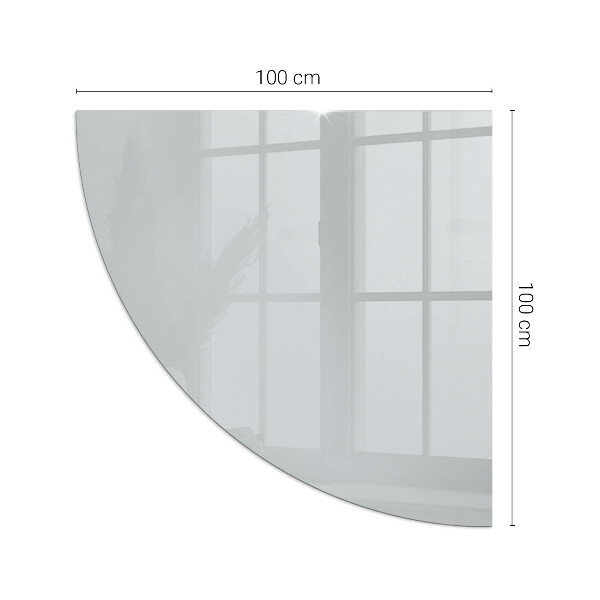 Quarter-circle tempered glass hearth Color Gray