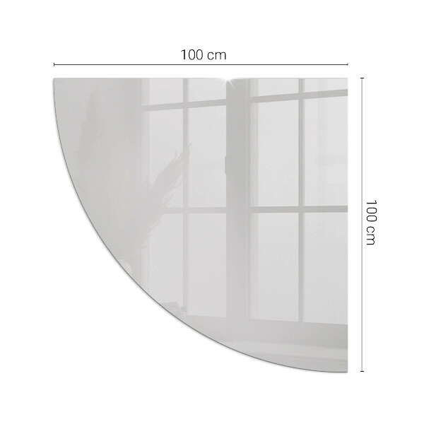 Quarter-circle glass hearth plate Color Gray