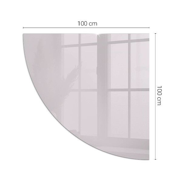 Quarter-circle tempered glass hearth Light purple color