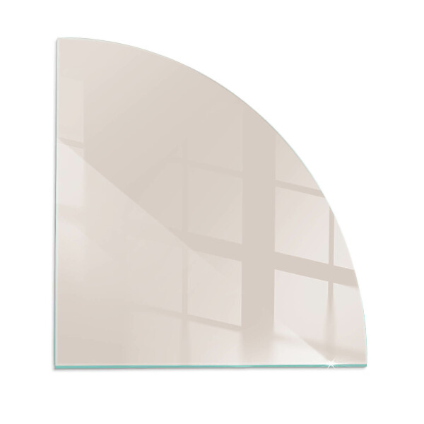 Quarter-circle tempered glass hearth Color Pale Pink