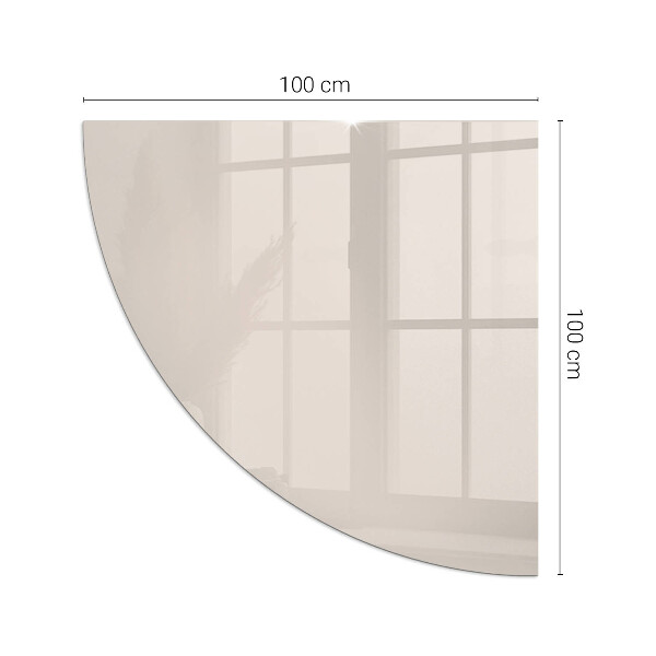 Quarter-circle tempered glass hearth Color Pale Pink
