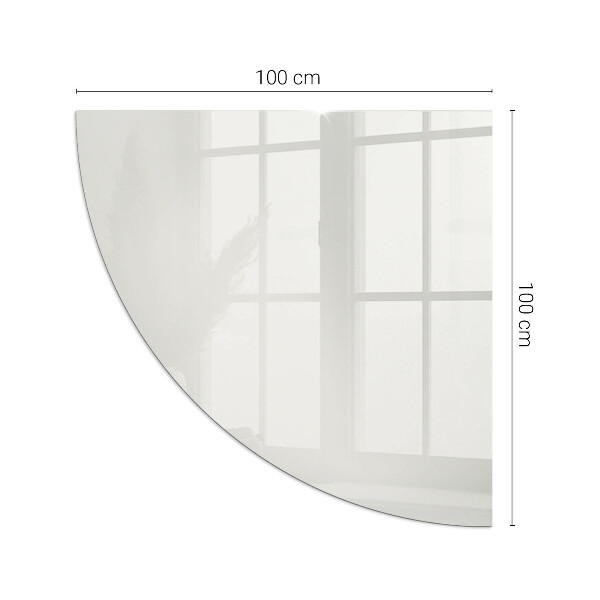 Quarter-circle tempered glass hearth Color Gray