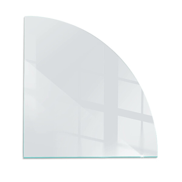 Quarter-circle toughened glass hearths Color White