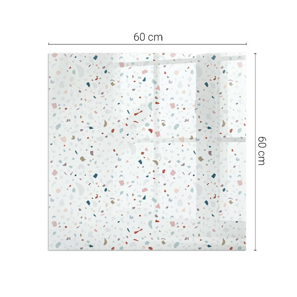 Square glass hearth for wood stove Pattern with small shapes