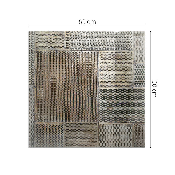 Square glass hearth Perforated sheet pattern