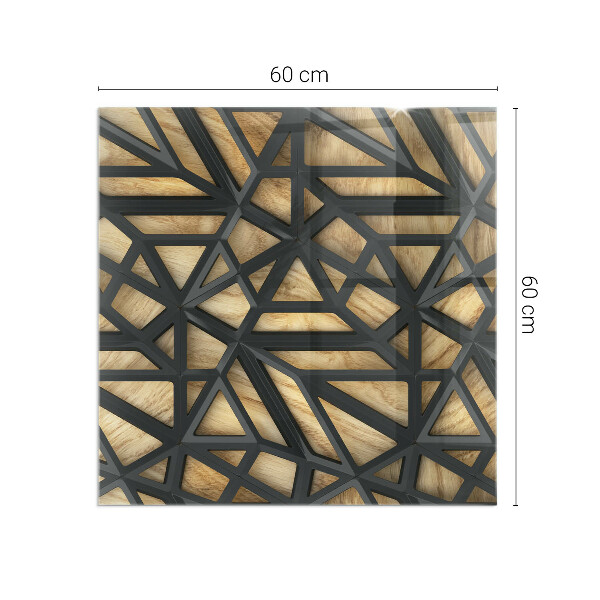 Square glass hearth for wood stove Geometry with wood