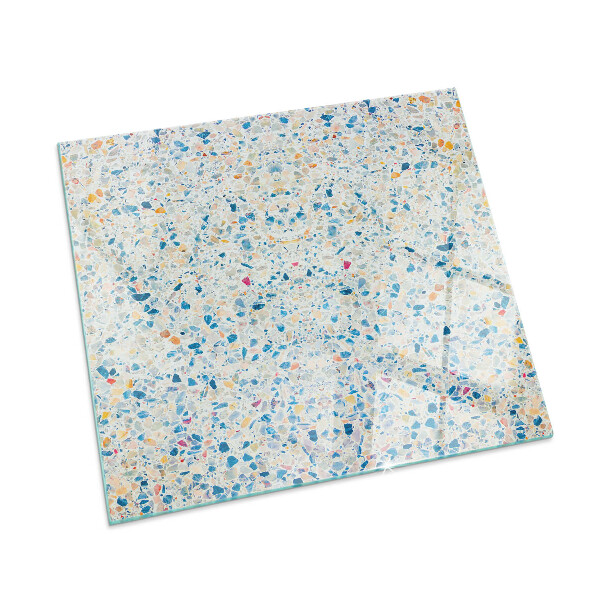 Square glass hearth for wood stove Abstract texture pattern