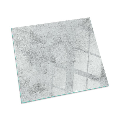 Square glass hearth for wood stove Raw concrete texture