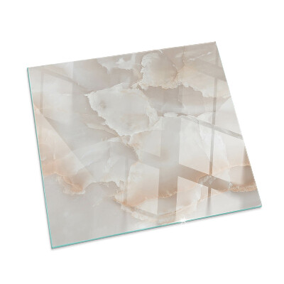 Square glass hearth for wood stove Natural stone pattern