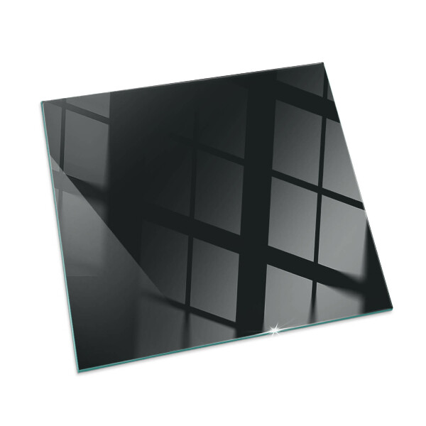 Square glass hearth for log burner Color Black